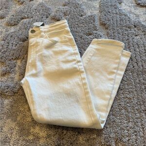 SHEIN White Skinny High-Rise Jeans